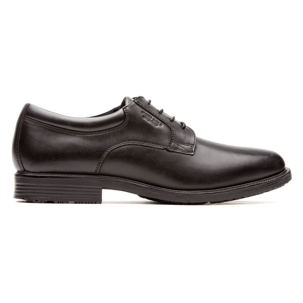 Sapatos Sociais Rockport Homem Pretas - Essential Details Waterproof Plain Toe - 84572YISG